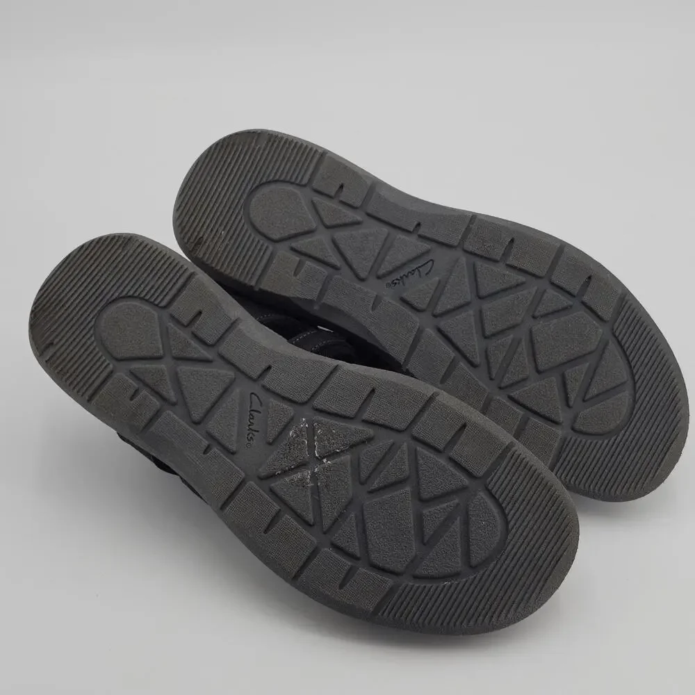 Mens Clarks Walkford Walk Sandals - Black Leather 10.5 W New NWT